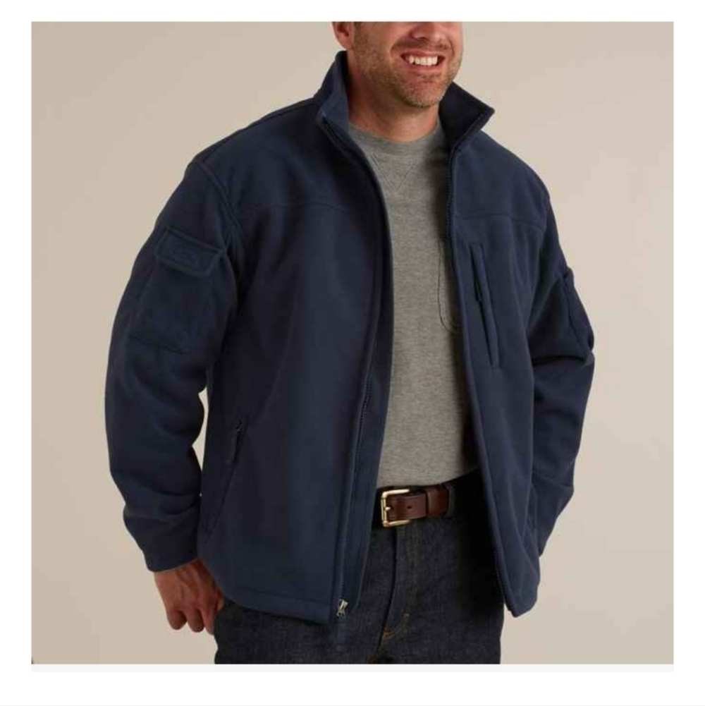Duluth Shoreman Jacket Fleece Windproof Men XL Blue Pockets Full Zip 26706